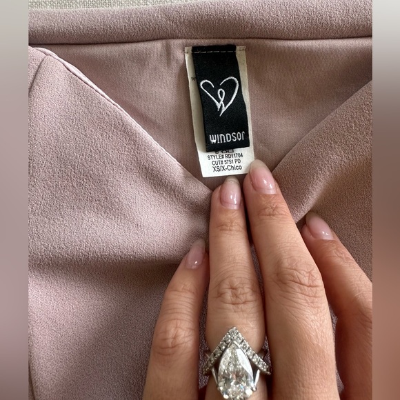 High low off the shoulder mini dress - size XS - Mauve - Picture 3 of 3